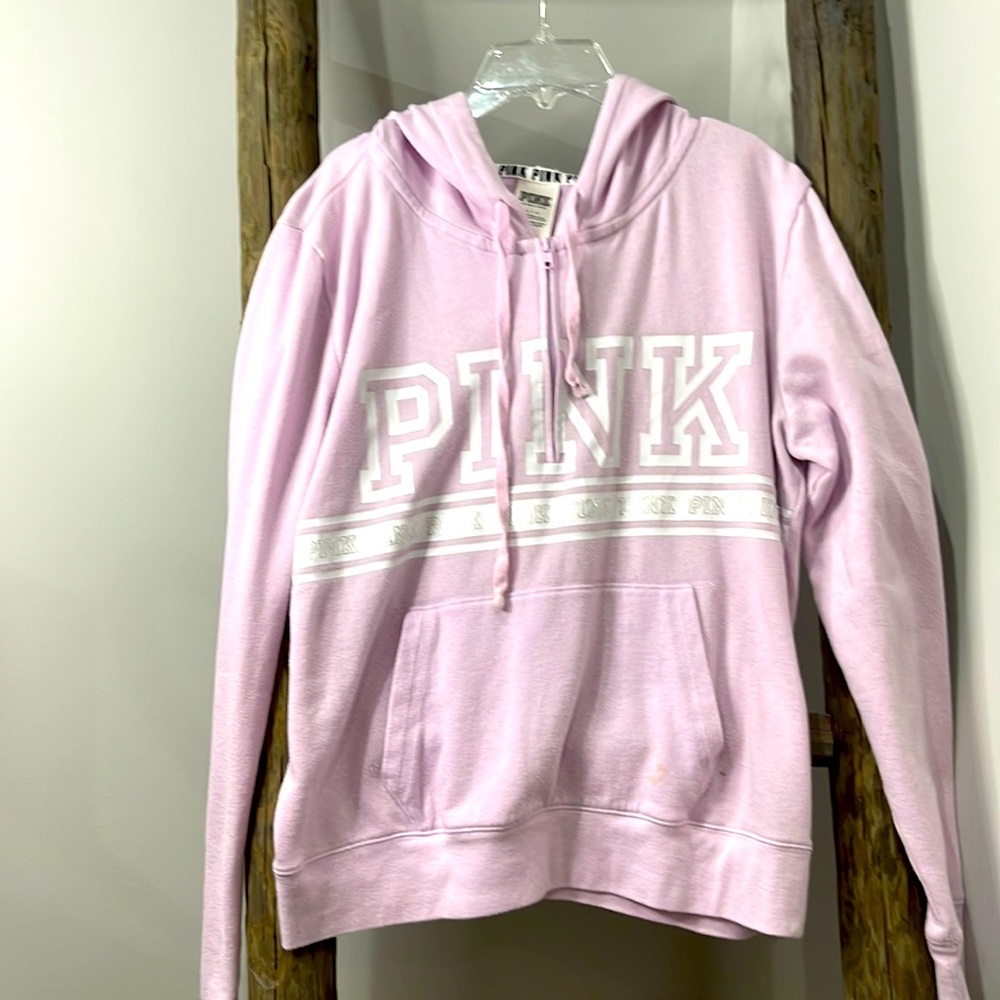 Pink half zip hoodie